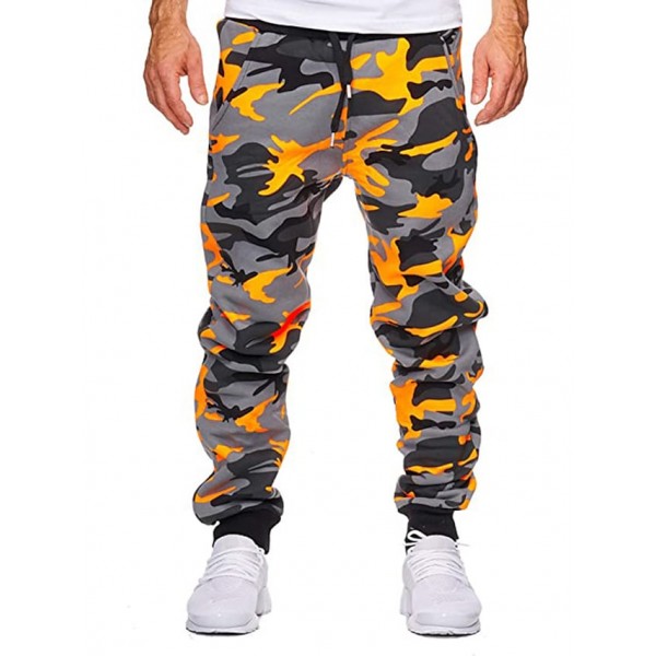 Men's Pants Chinos Jacquard Camouflage Outdoor Full Length Pants Casual Daily Cotton Chino Camouflage Blue Yellow camouflage Micro-elastic / Drawstring