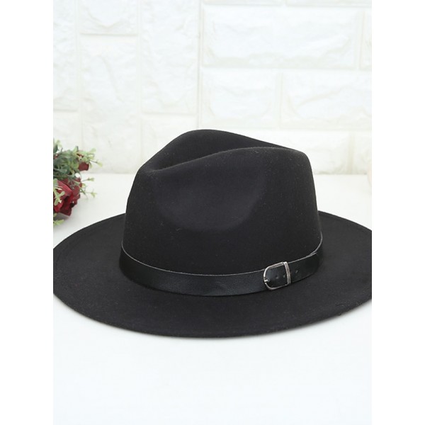 Men's Basic Bucket Hat Vintage Wide Brim Fedora Hat Sun Hat Solid Color Plain Hat Party Banquet / Fall / winter