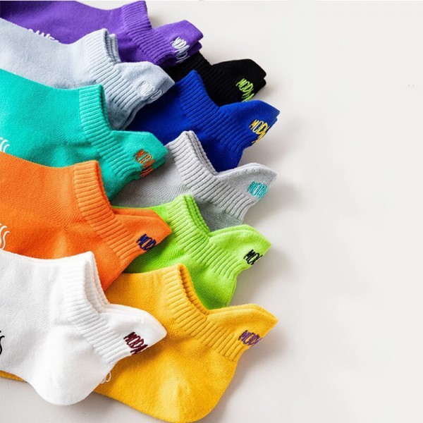 10 Pairs Men's Socks Multi Color Socks Casual Socks Thin Sport Comfortable