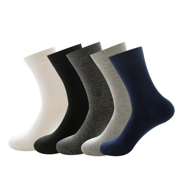 Men's 1 Pair Socks Fashion Comfort Solid Color Spring, Fall, Winter, Summer White Black Light gray