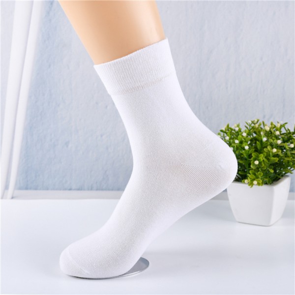 Men's 1 Pair Socks Comfort Solid Colored Warm All Seasons White Black Navy Blue