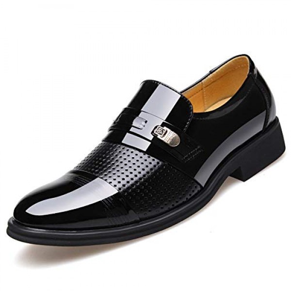 Men's Oxfords Leather Loafers Vintage Classic British Wedding Daily Office & Career Rubber Brown punch Black punch Black Fall Summer