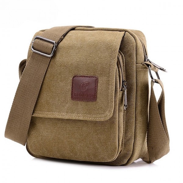 Men's Canvas Bag Messenger Bag Shoulder Messenger Bag Crossbody Bag Canvas Daily Outdoor Black Army Green Khaki Coffee